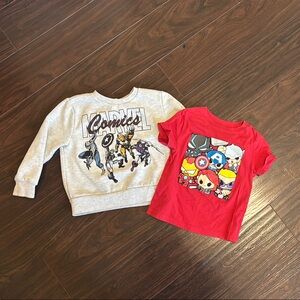 Marvel Avengers Kids T-Shirts - Red and Gray